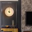 Alabaster Disc LED Plug-In Wall Lamp