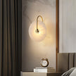 Alabaster Disc LED Plug-In Wall Lamp