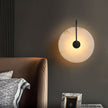 Alabaster Disc LED Plug-In Wall Lamp