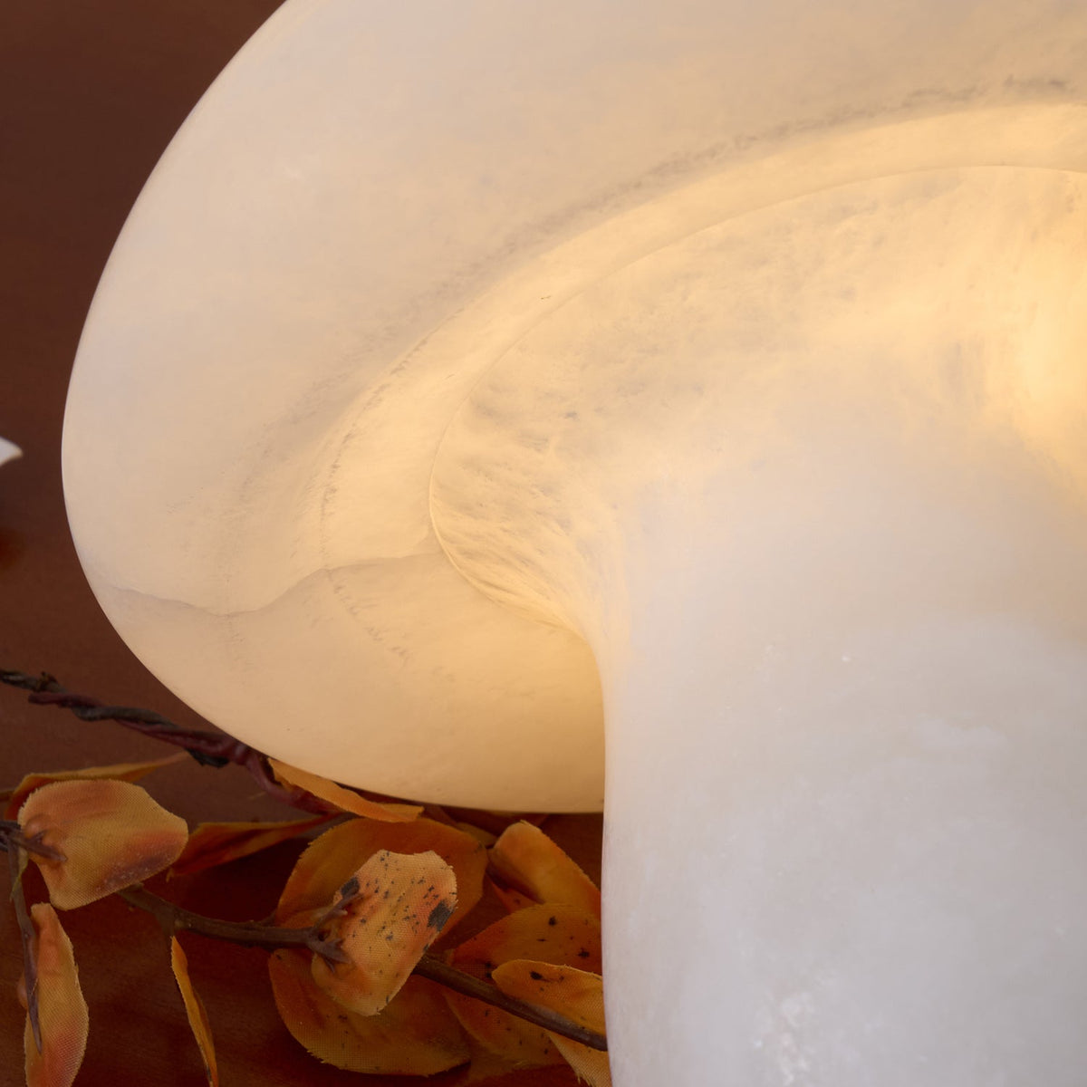 Alabaster Mushroom Dome Table Lamp