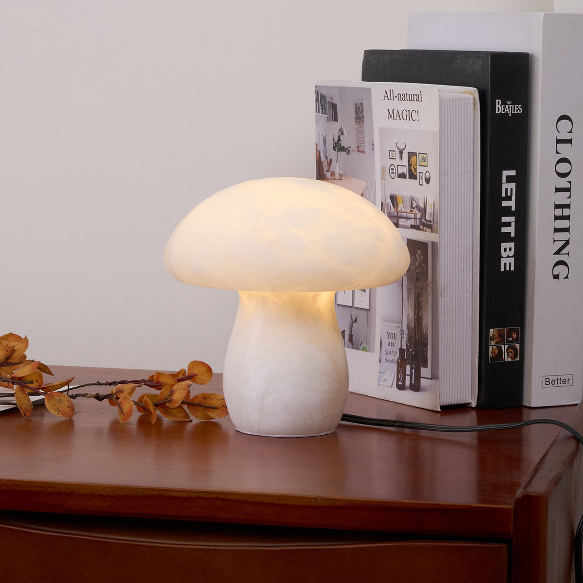 Alabaster Mushroom Dome Table Lamp