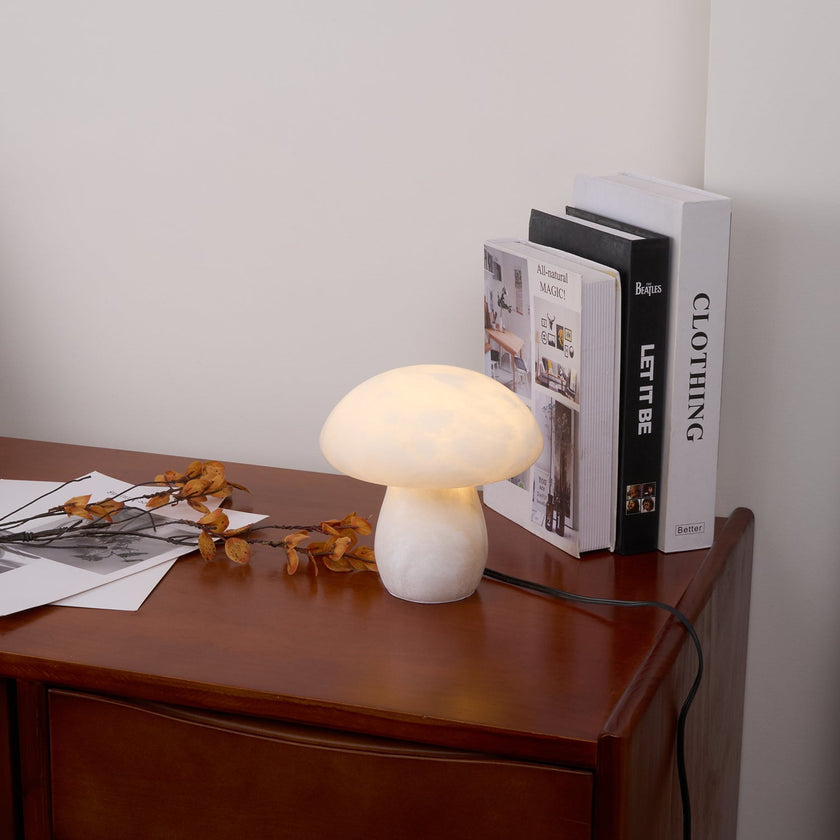 Alabaster Mushroom Dome Table Lamp