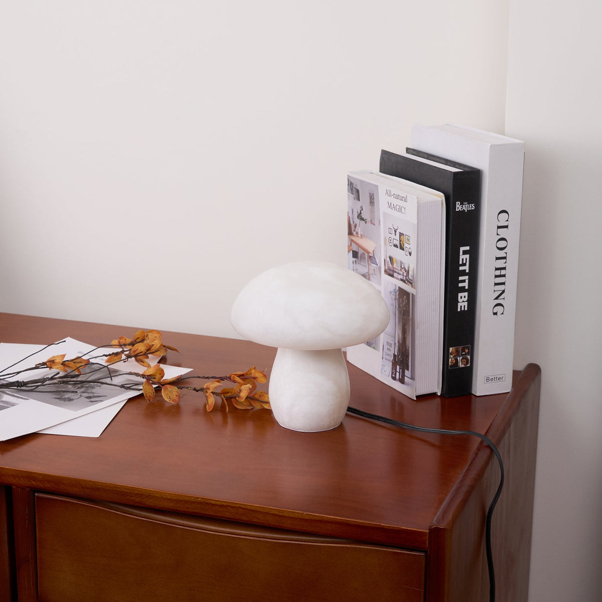 Alabaster Mushroom Dome Table Lamp