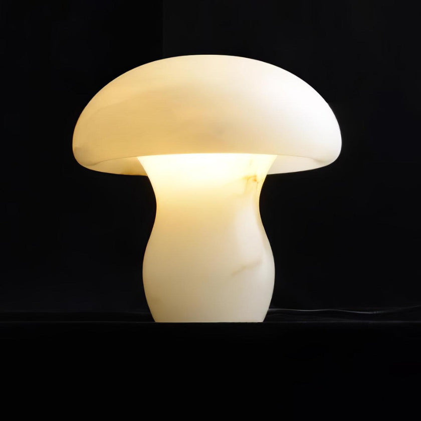 Alabaster Mushroom Dome Table Lamp