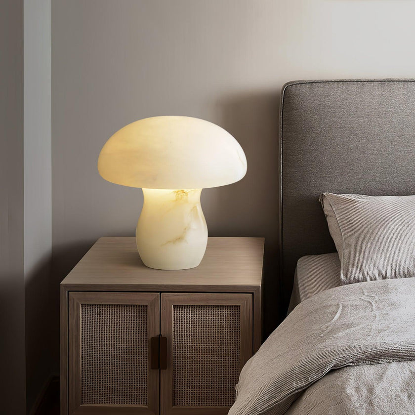 Alabaster Mushroom Dome Table Lamp