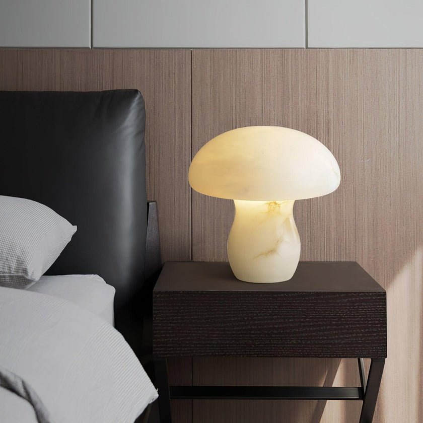 Alabaster Mushroom Dome Table Lamp