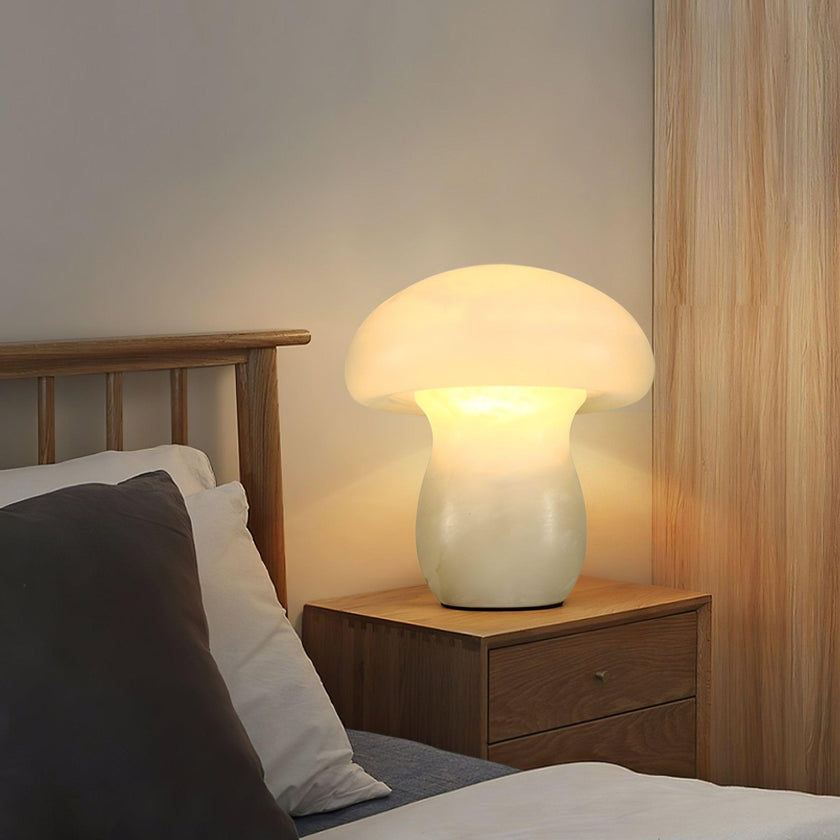 Alabaster Mushroom Dome Table Lamp