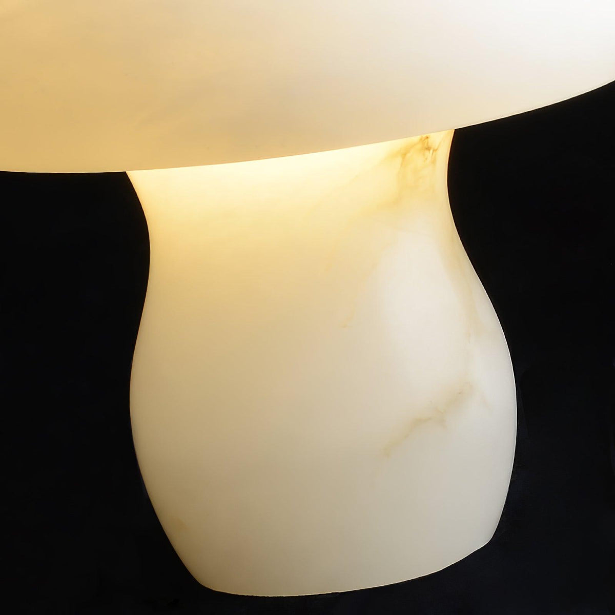 Alabaster Mushroom Dome Table Lamp