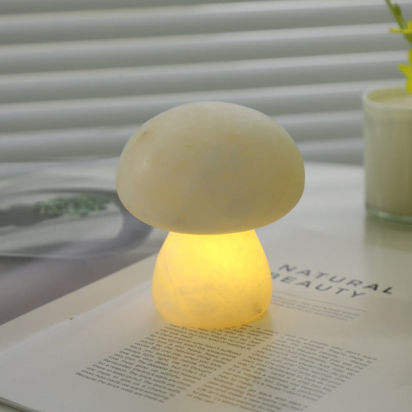 Alabaster Mushroom Dome Table Lamp
