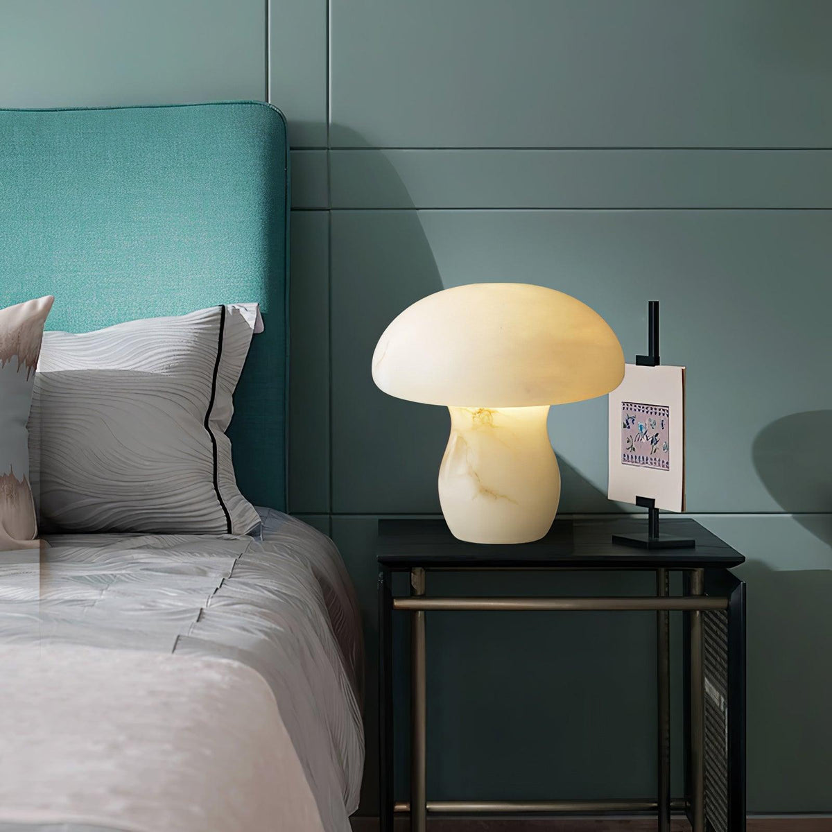 Alabaster Mushroom Dome Table Lamp