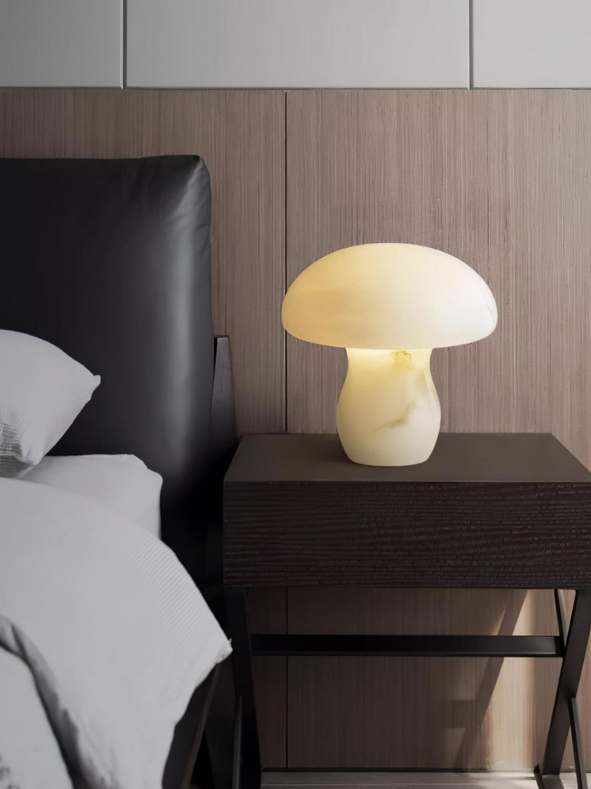 Alabaster Mushroom Dome Table Lamp