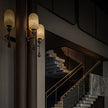 Alabaster Brass Obelisk Sconce