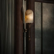 Alabaster Brass Obelisk Sconce