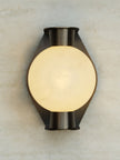 Alabaster Orb Brass Wall Sconce