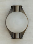 Alabaster Orb Brass Wall Sconce