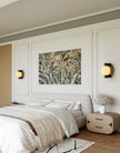 Alabaster Orb Brass Wall Sconce
