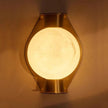 Alabaster Orb Brass Wall Sconce