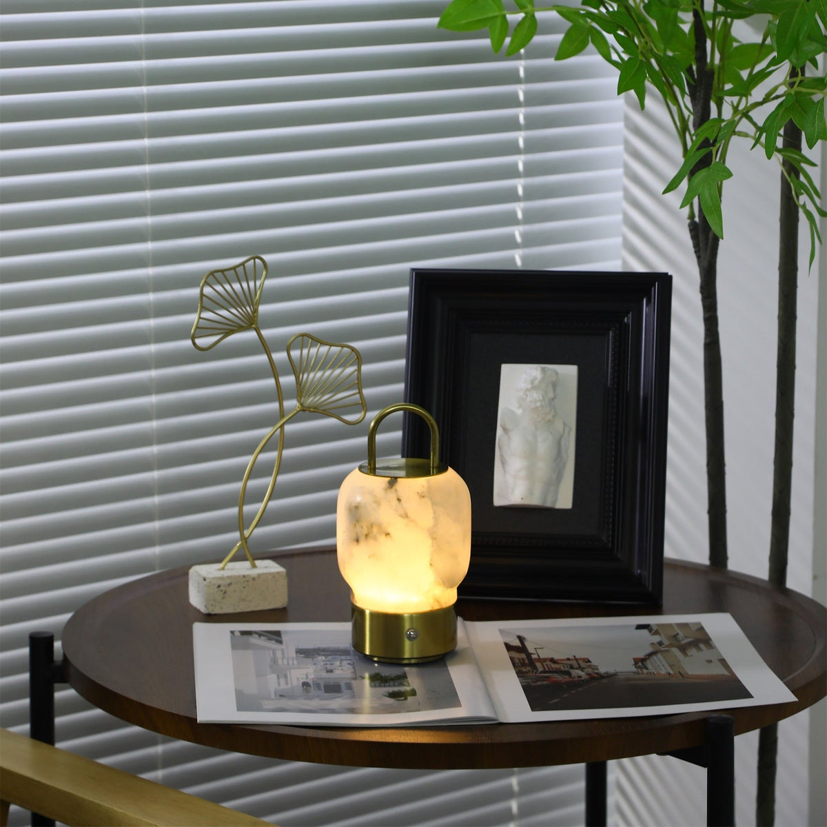Alabaster Portable Cordless Table Lamp