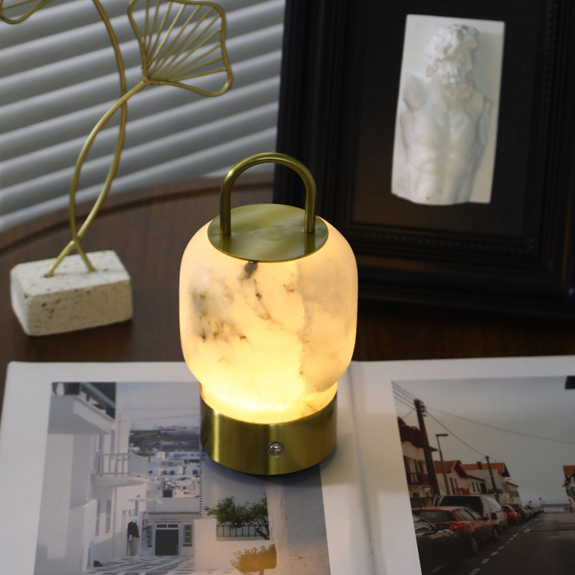 Alabaster Portable Cordless Table Lamp