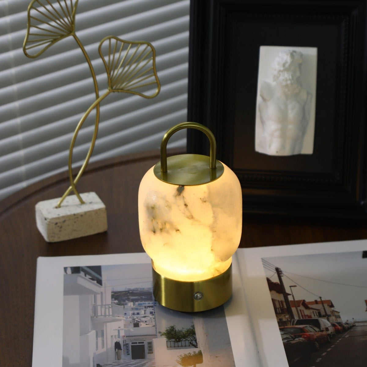 Alabaster Portable Cordless Table Lamp