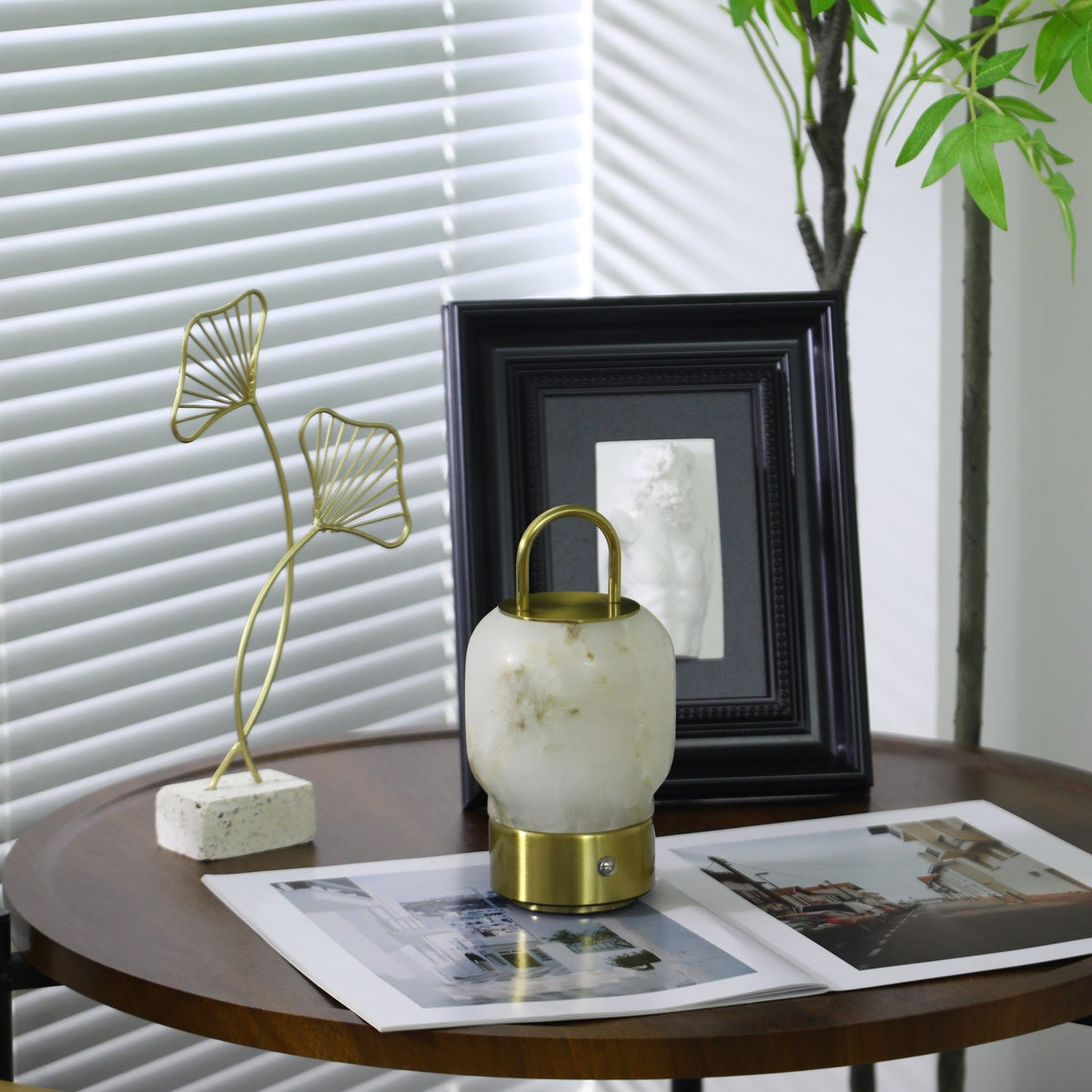 Alabaster Portable Cordless Table Lamp