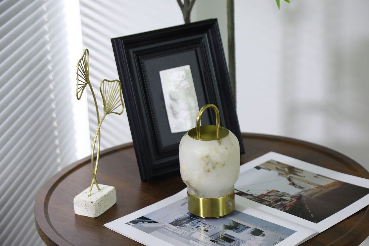 Alabaster Portable Cordless Table Lamp