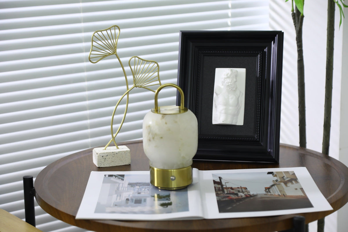 Alabaster Portable Cordless Table Lamp