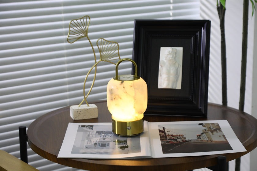 Alabaster Portable Cordless Table Lamp