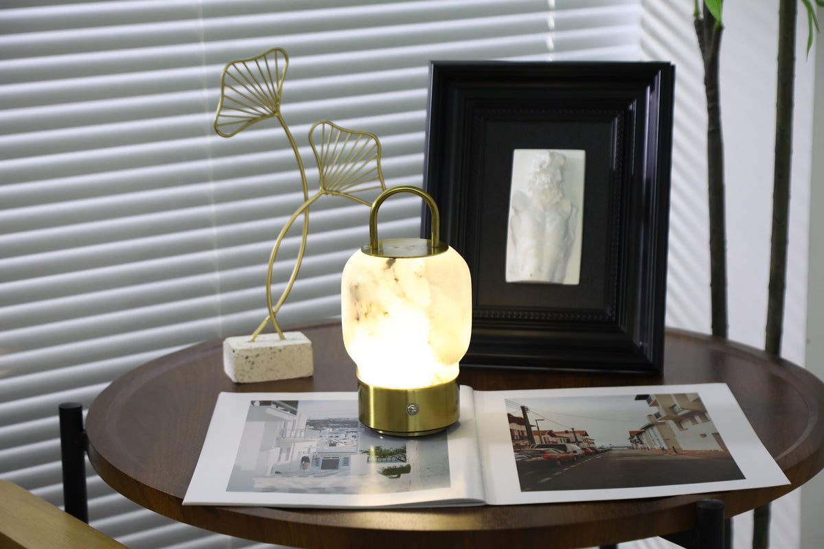Alabaster Portable Cordless Table Lamp