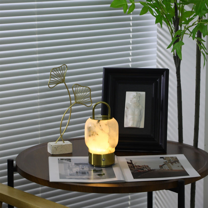 Alabaster Portable Cordless Table Lamp