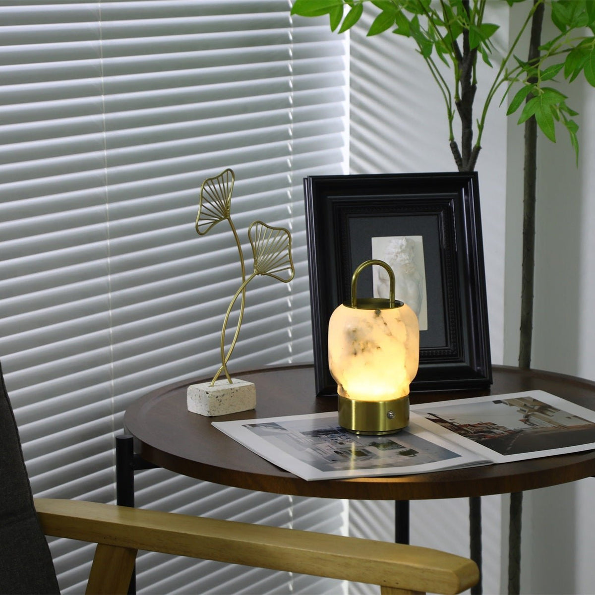 Alabaster Portable Cordless Table Lamp