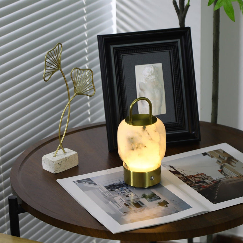 Alabaster Portable Cordless Table Lamp