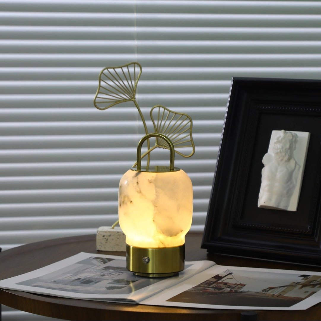 Alabaster Portable Cordless Table Lamp