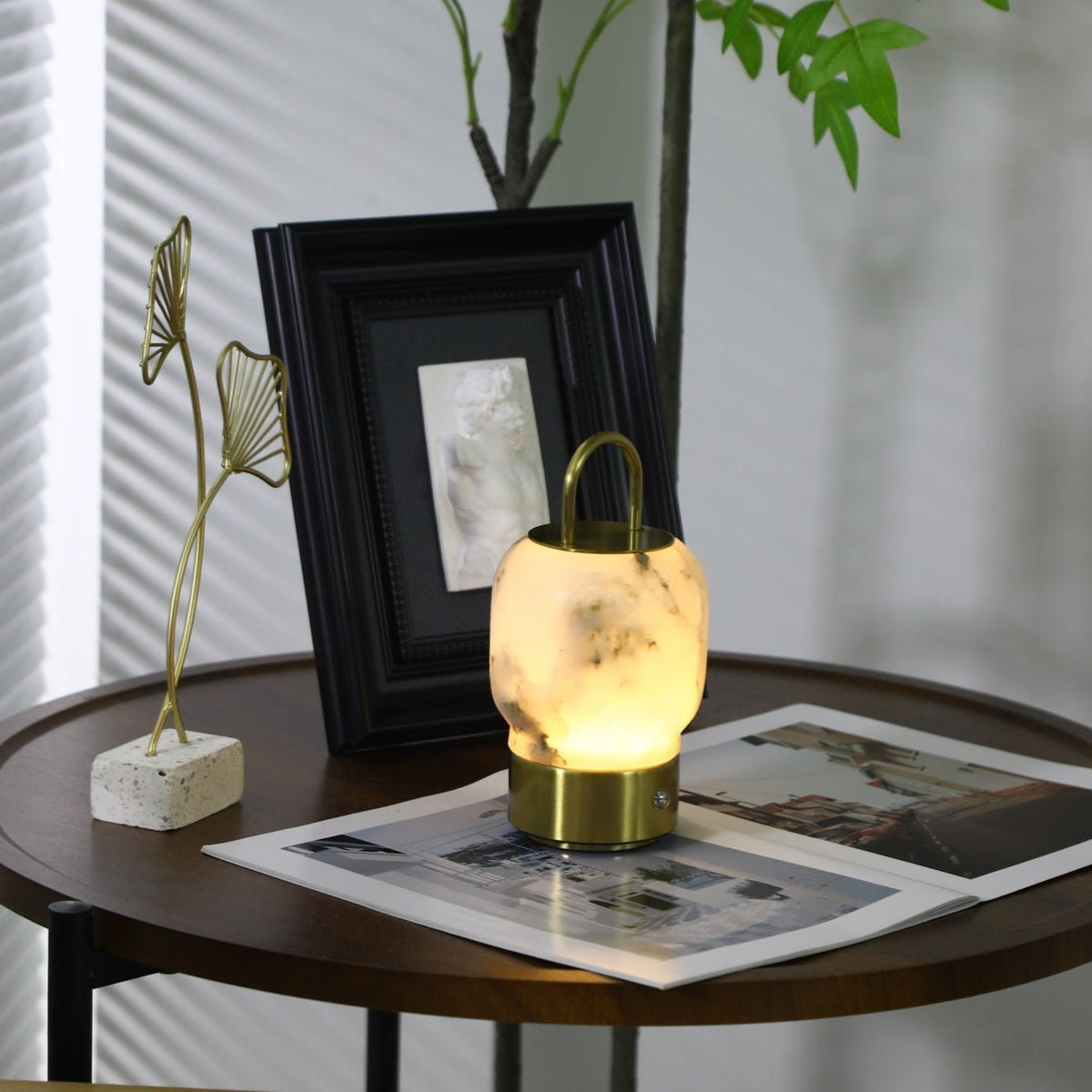 Alabaster Portable Cordless Table Lamp