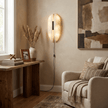 Alabaster Panel Plug-In Wall Sconce