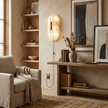 Alabaster Panel Plug-In Wall Sconce