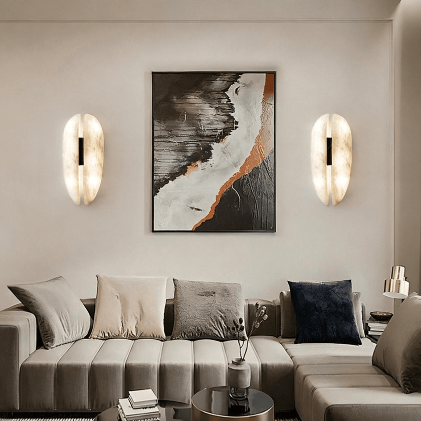 Alabaster Veil Panel Wall Sconce