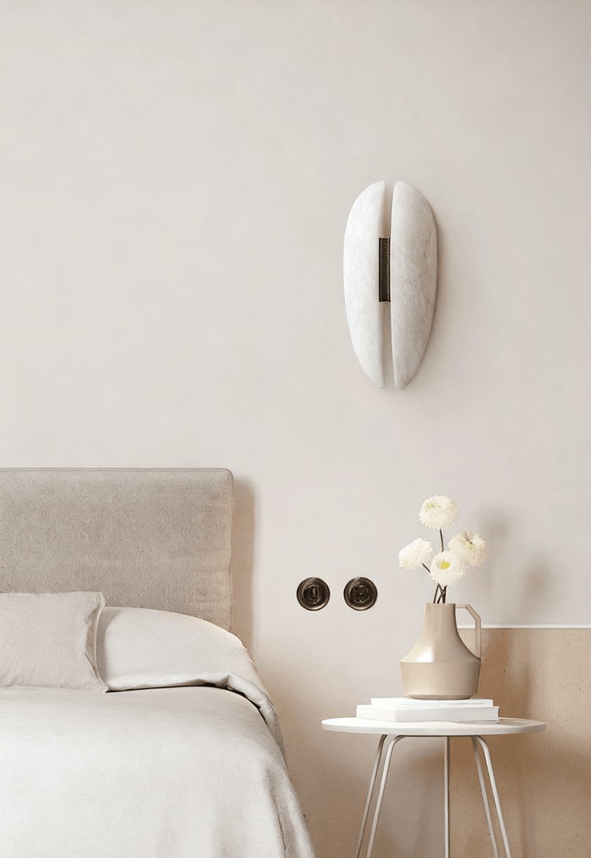 Alabaster Veil Panel Wall Sconce