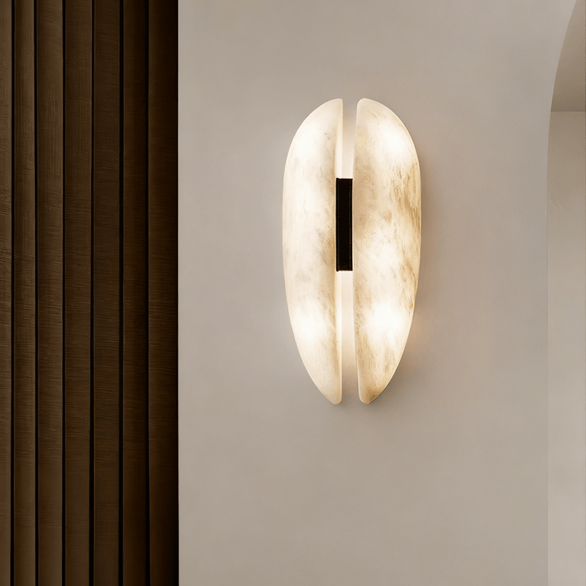 Alabaster Veil Panel Wall Sconce