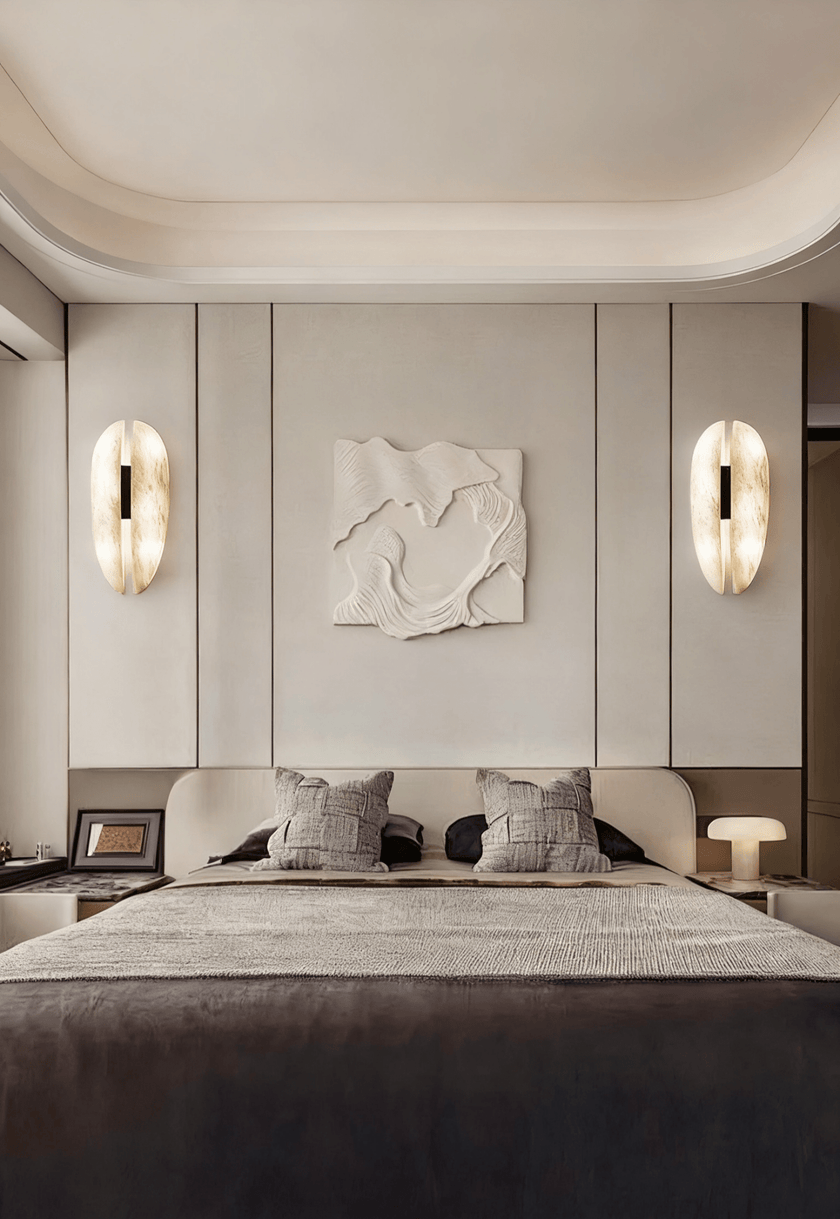 Alabaster Veil Panel Wall Sconce