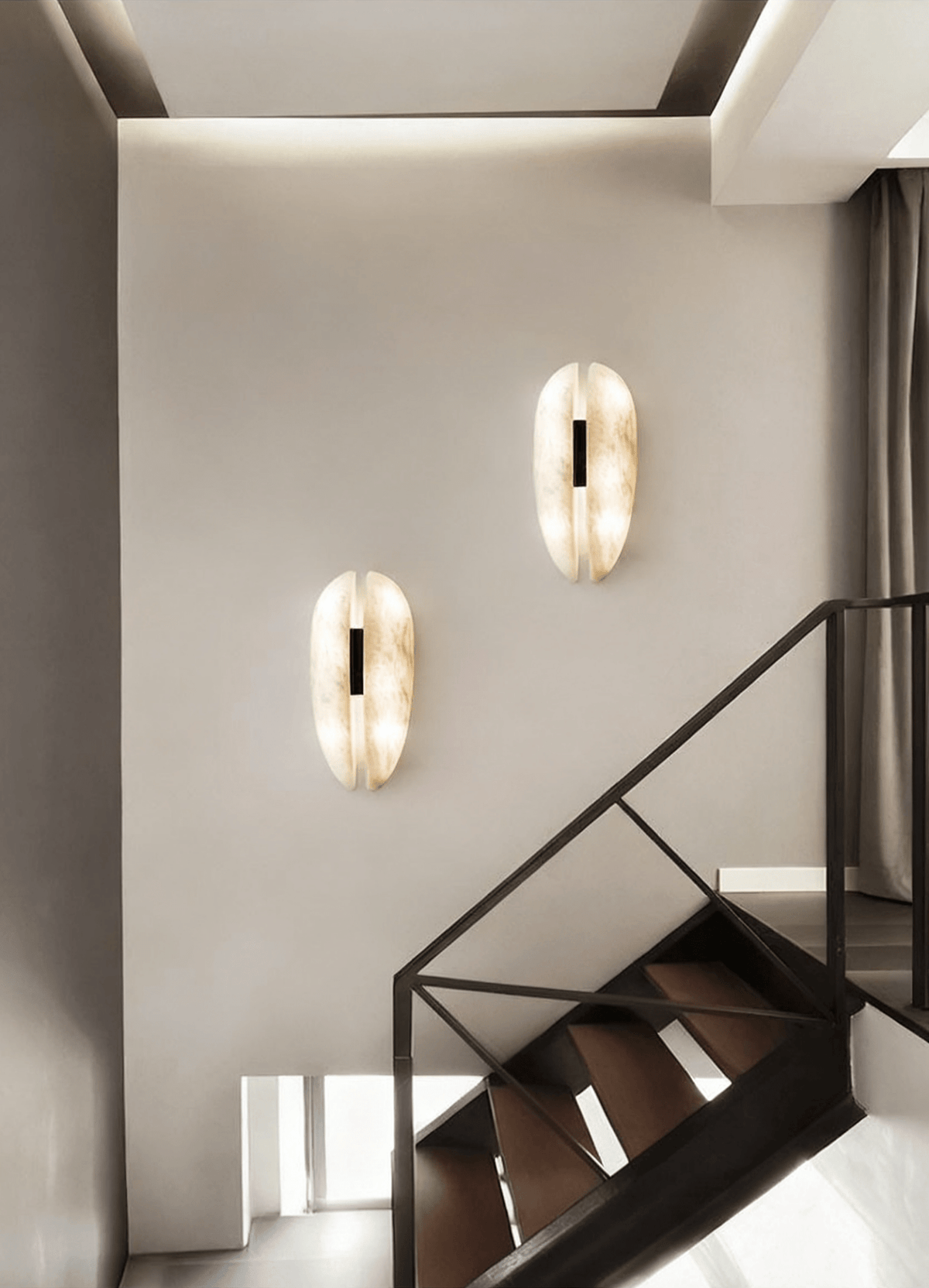 Alabaster Veil Panel Wall Sconce