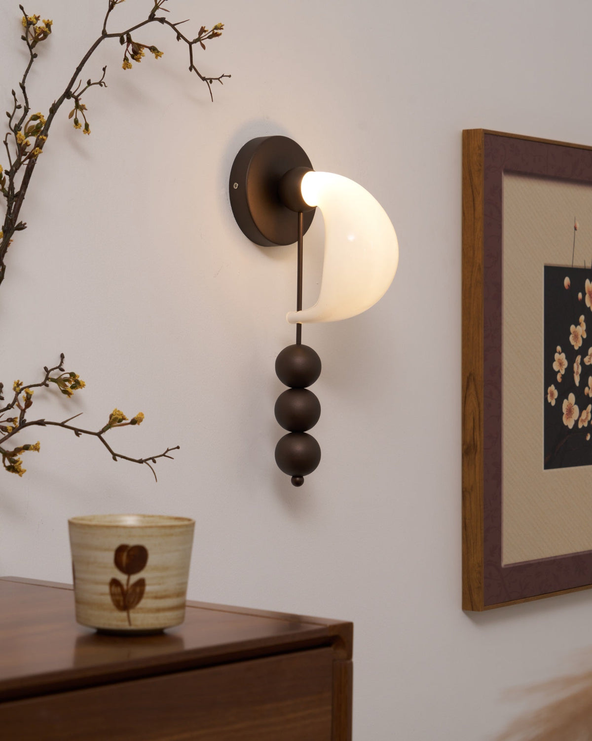 Opal Glass Petal Wall Sconce