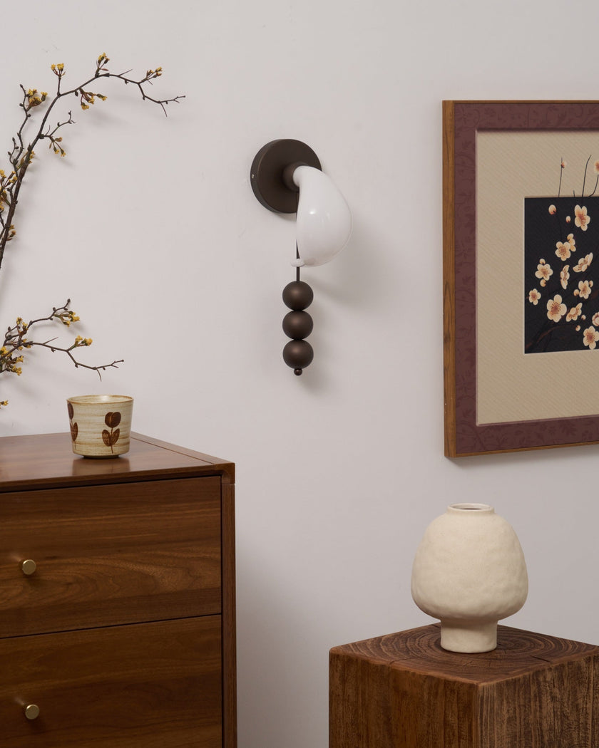 Opal Glass Petal Wall Sconce