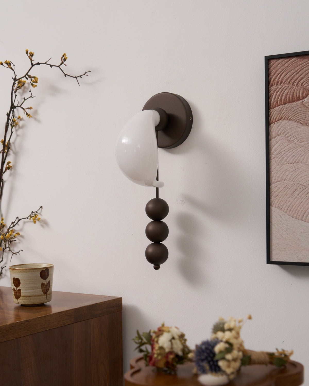 Opal Glass Petal Wall Sconce