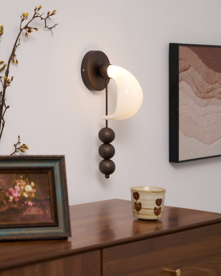 Opal Glass Petal Wall Sconce