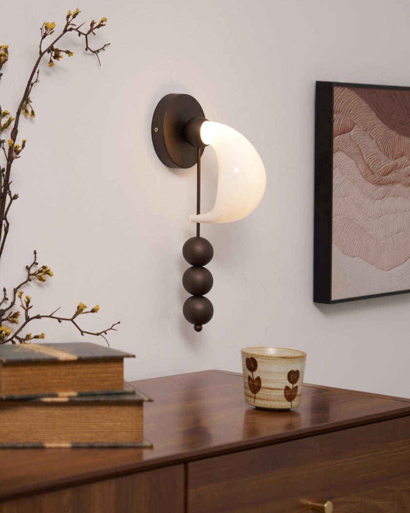 Opal Glass Petal Wall Sconce