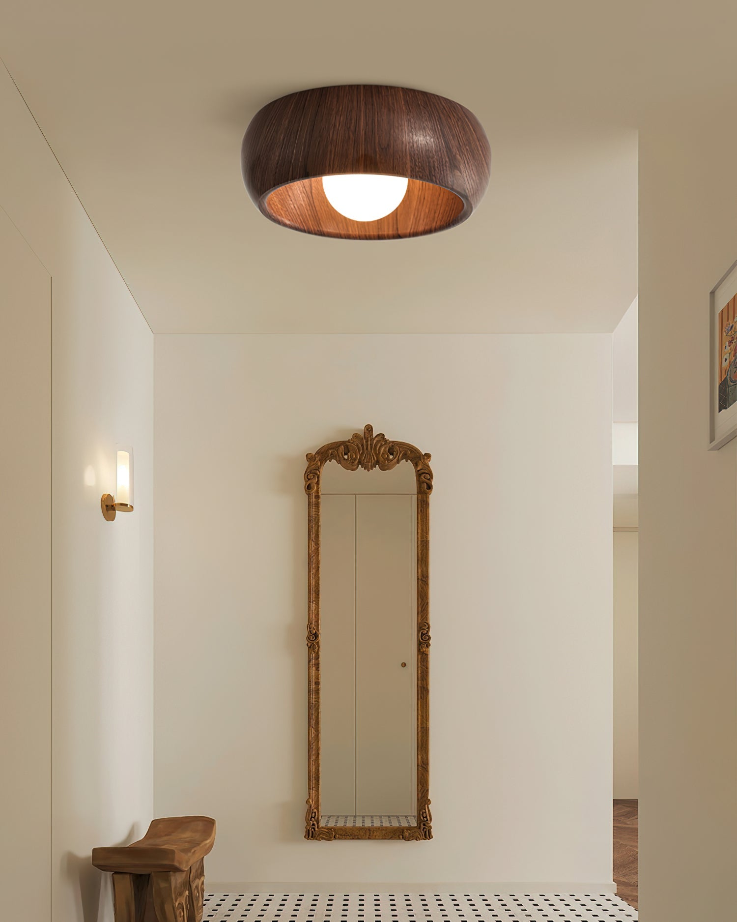 Metal & Glass LED Ceiling Light
