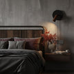 Black Travertine Walnut Wall Sconce