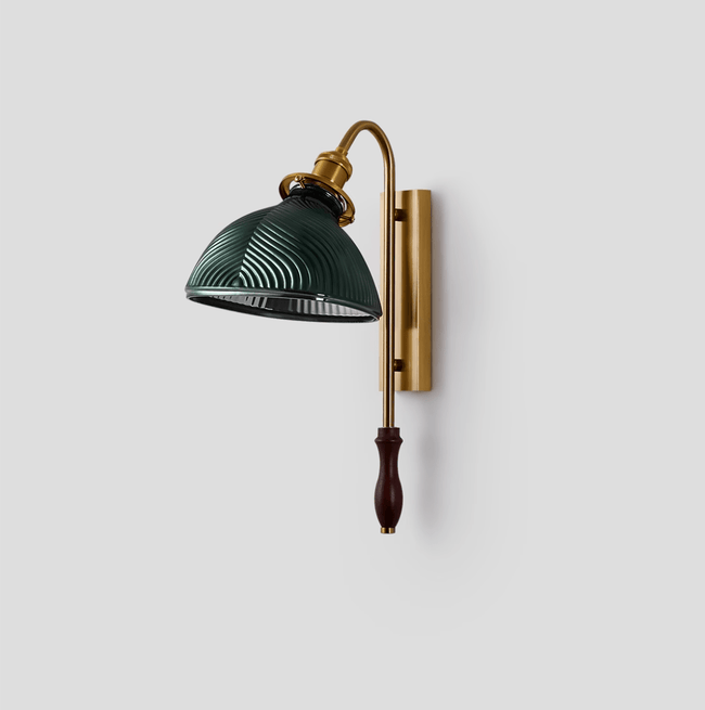 Fluted Glass Swing-Arm Wall Sconce