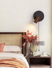Black Travertine Walnut Wall Sconce